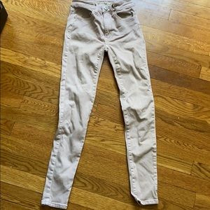 Light pink skinny jeans